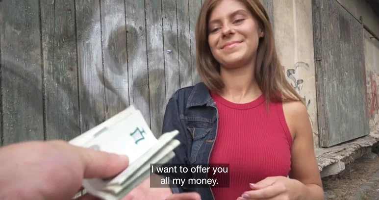 Tiffany Blue - Follada afuera por dinero en efectivo 1080p